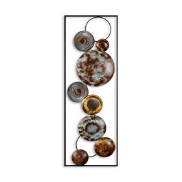 Wallity Textured - 4 Accesorio decorativo de pared de metal Multicolor